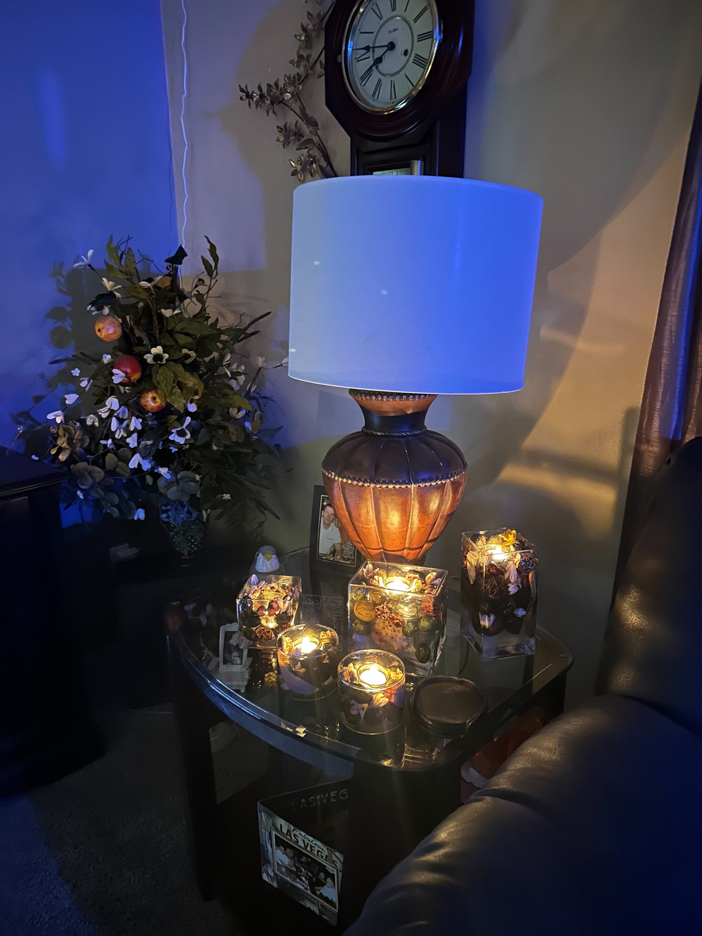 Large Garden Mix Luxury Aromatic Potpourri Gel Tea Light Candle Holder