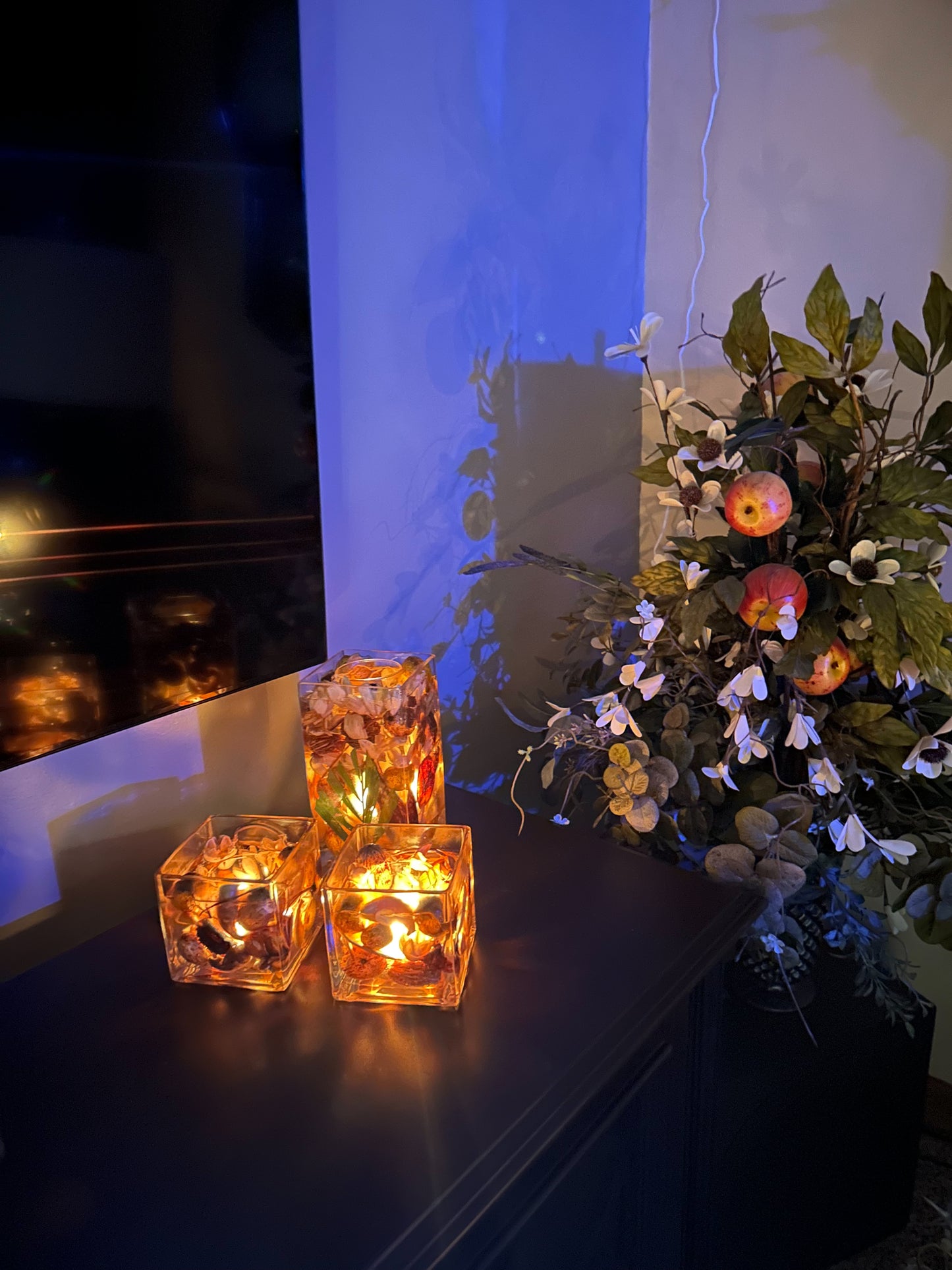 Large Clementine & Mango Luxury Aromatic Potpourri Tea Light Candle Holder