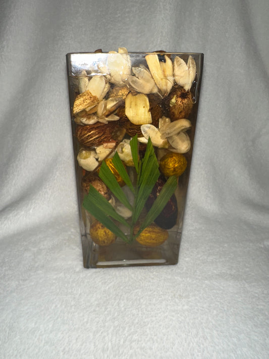 Large Clementine & Mango Luxury Aromatic Potpourri Tea Light Candle Holder
