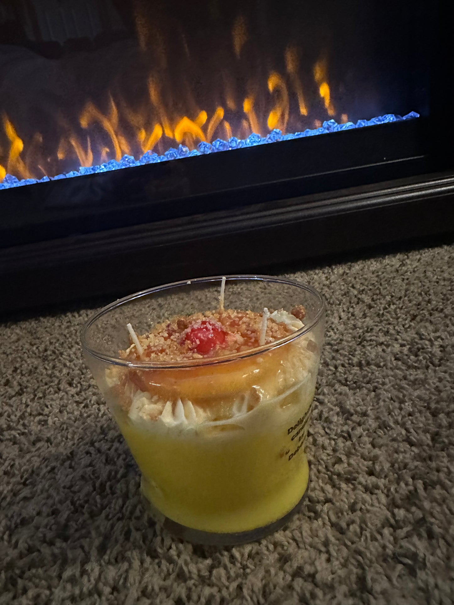 Pineapple upside down soy candle